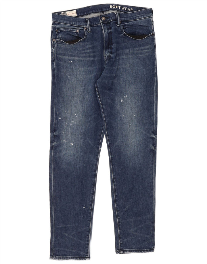 Gap Herre Slim Tapered Jeans W36 L32 Blå Bomuld