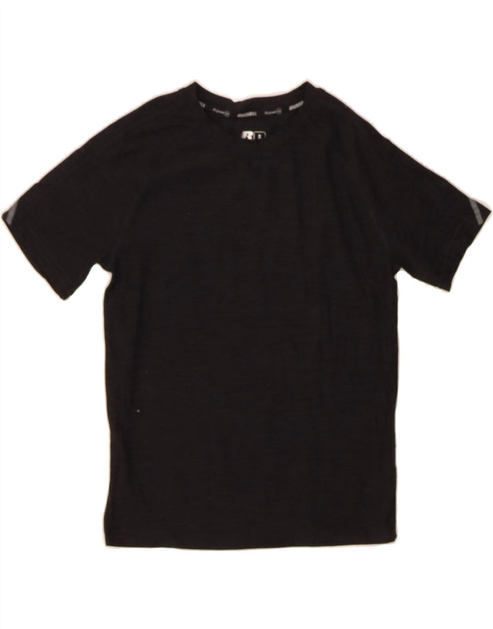 RUSSELL ATHLETIC Boys Dri-Power T-Shirt Top 7-8 Years Medium Black Vintage Russell Athletic and Second-Hand Russell Athletic from Messina Hembry 
