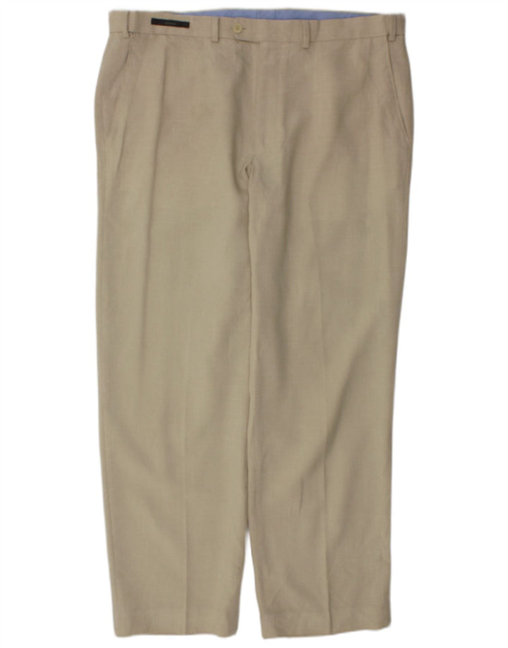 Marks & Spencer Herre Straight Regular Fit Suit Bukser W38 L31 Beige ternet