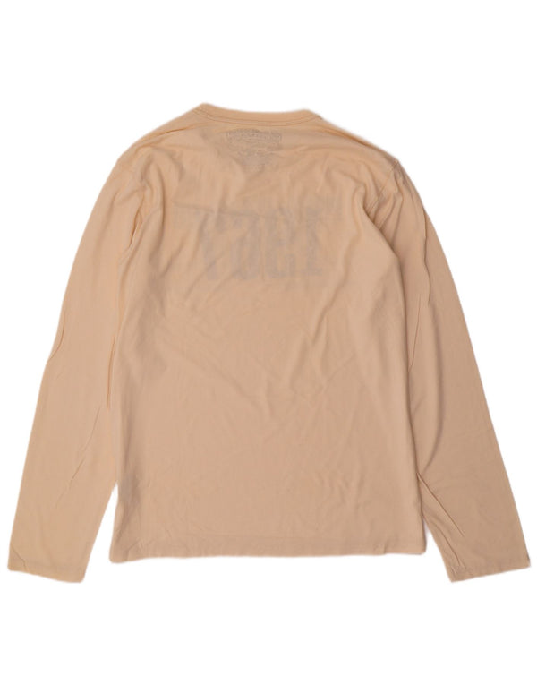 Ralph Lauren Herre Grafisk Top Langærmet Stor Beige Bomuld