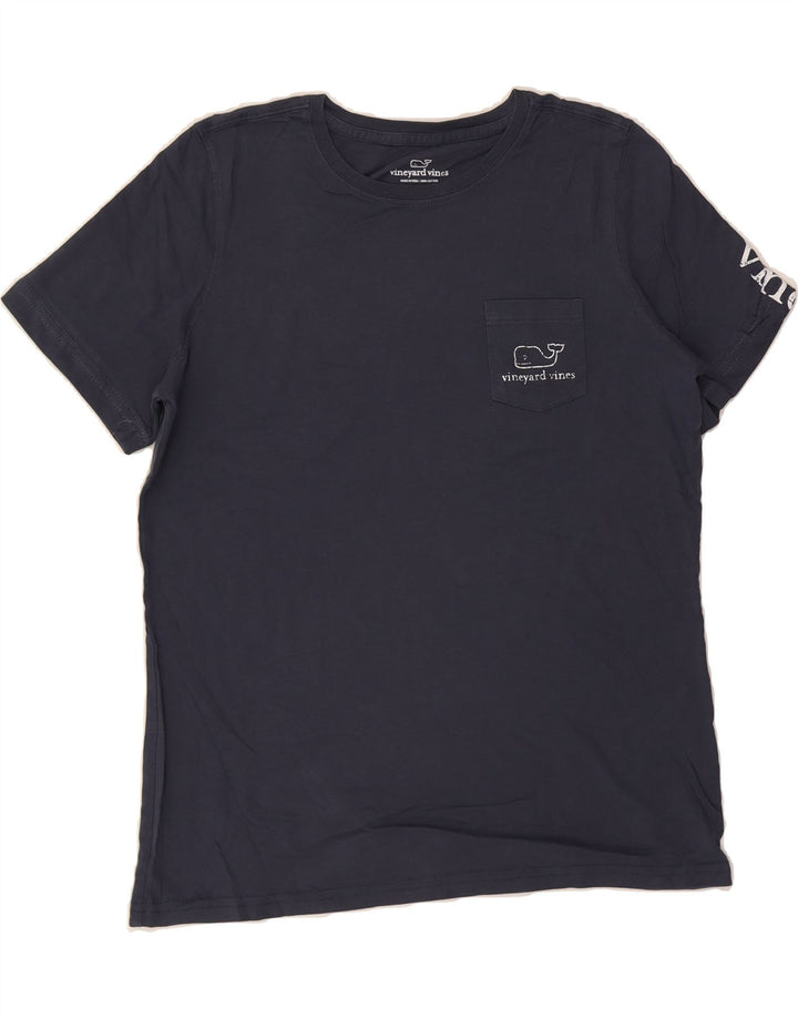 VINEYARD VINES Mens Graphic T-Shirt Top Small Navy Blue Cotton Vintage Vineyard Vines and Second-Hand Vineyard Vines from Messina Hembry 