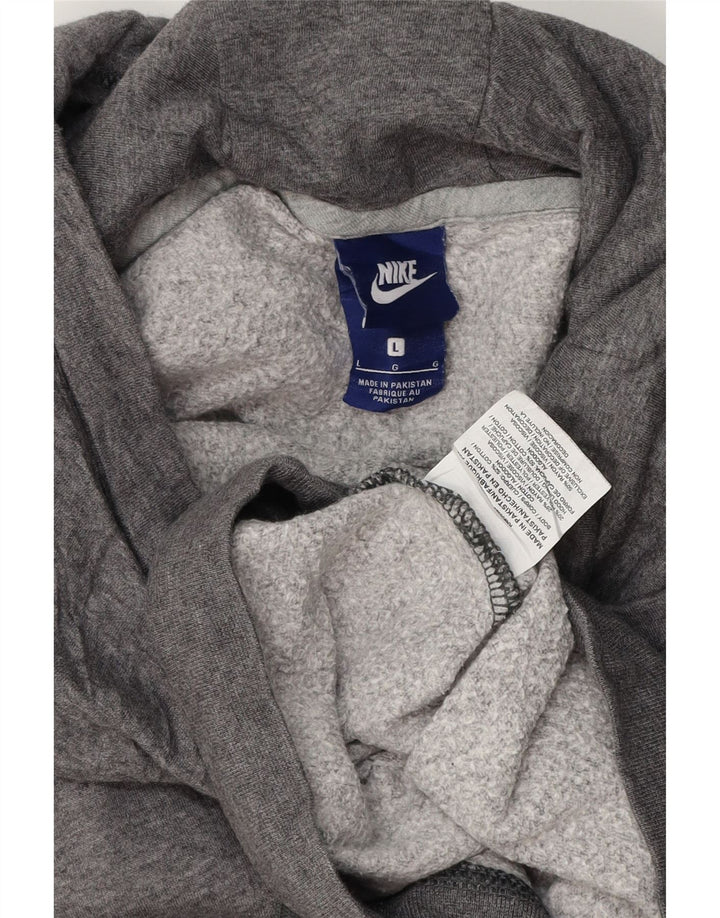 NIKE hættetrøje til mænd, stor grå bomuld