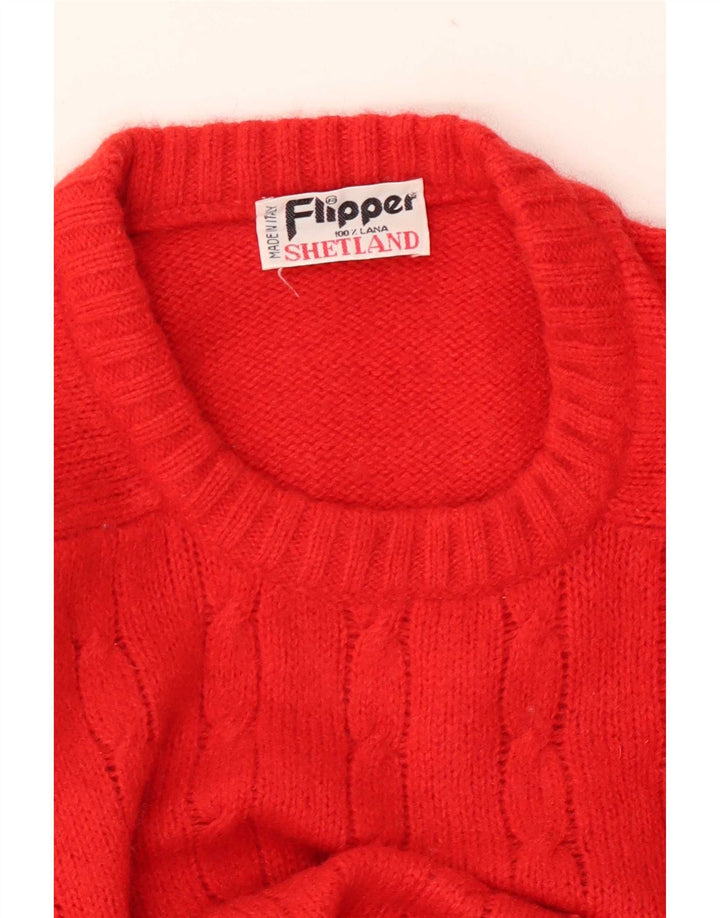 Flipper Herre Crew Neck Jumper Sweater Lille Rød Uld