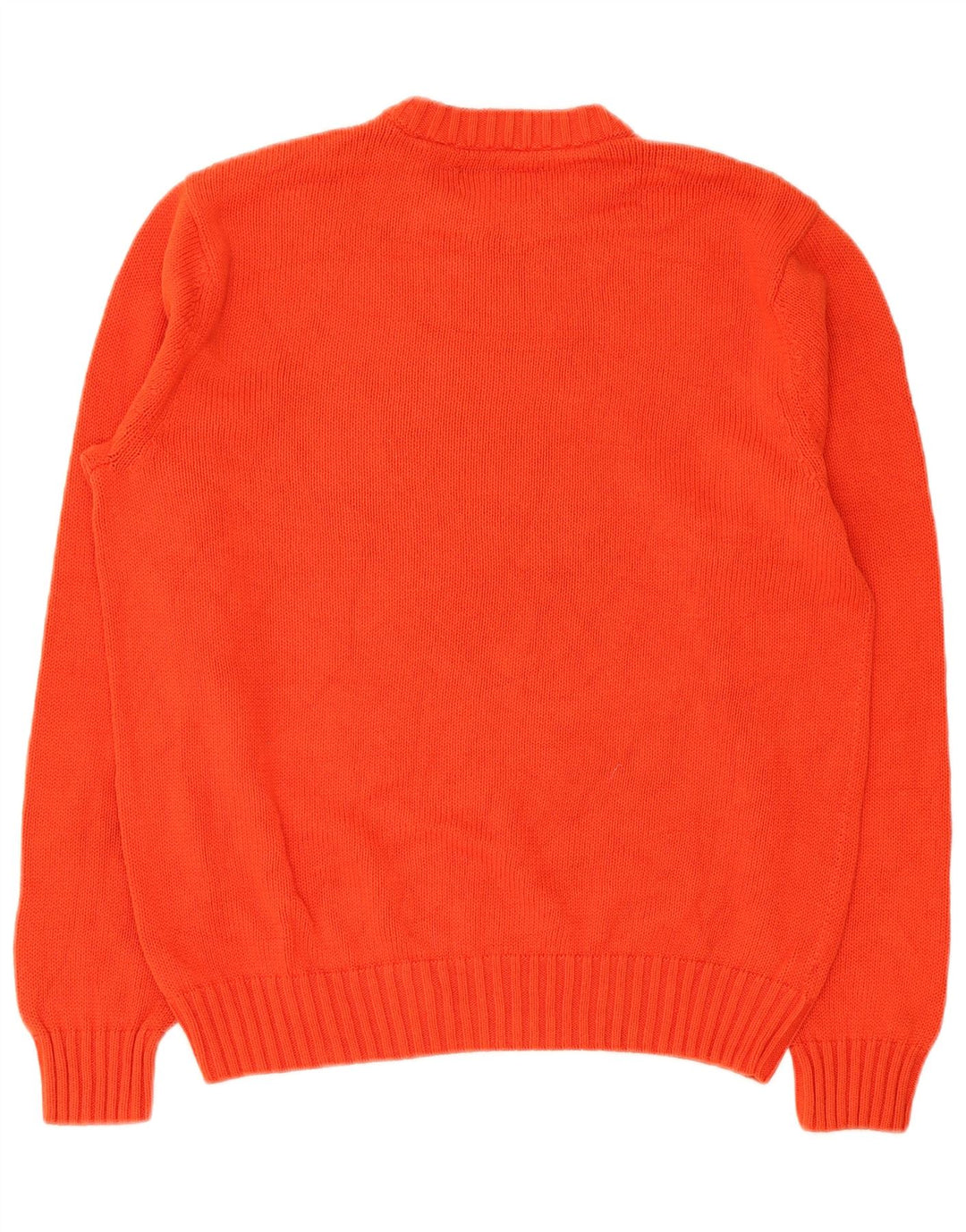 Chaps Herre Crew Neck Jumper Sweater Stor Orange Bomuld