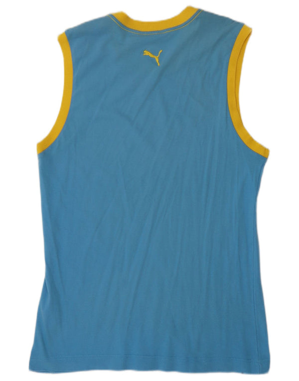 Puma Herre Grafisk Vest Top Medium Blue Colourblock Bomuld