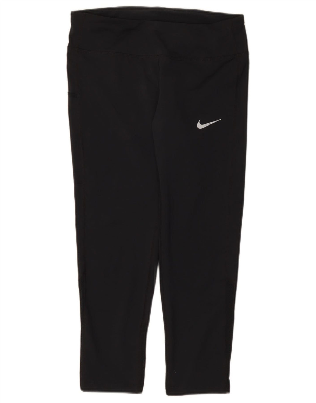 Nike Dame Dri Fit Capri Leggings UK 8 Small Black Polyester