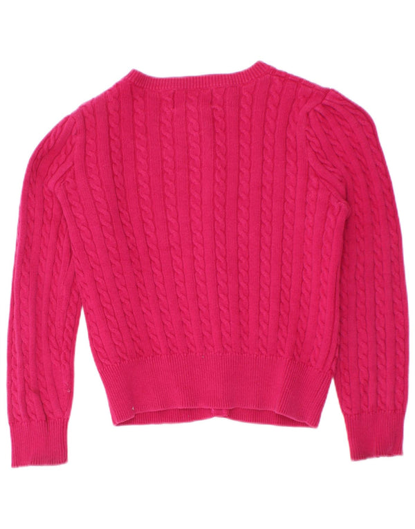 Polo Ralph Lauren Girl Cardigan Sweater 4-5 år Pink Bomuld