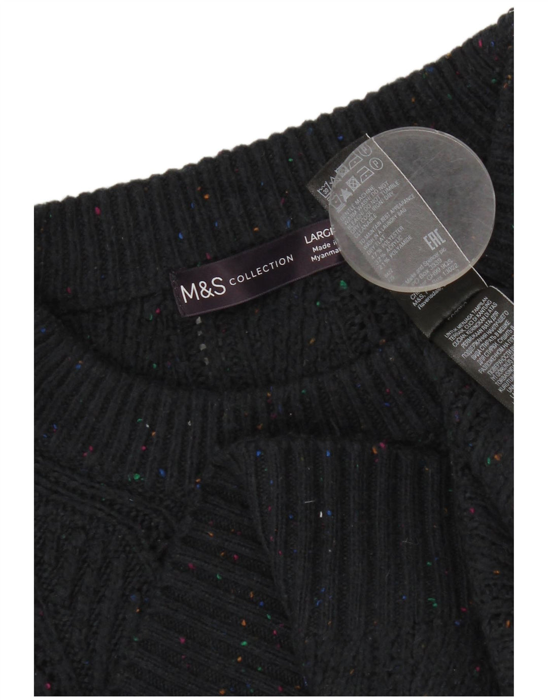Marks & Spencer Dame sweater med rund hals DK 16 Stor marineblå