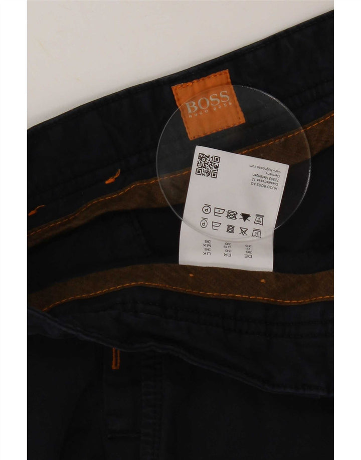 Hugo Boss Herre Chino Shorts W36 Large Navy Blue Bomuld