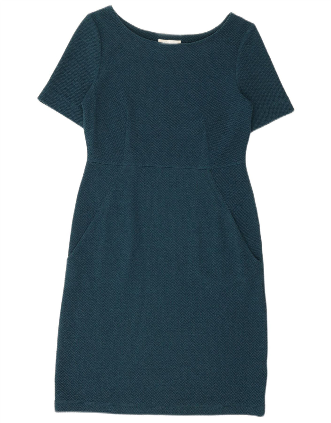 WHITE STUFF Dameskedekjole UK 10 Small Navy Blue Chevron Polyester