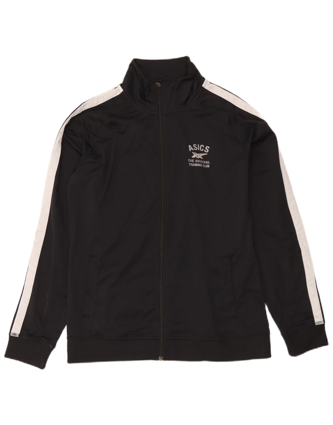 Asics træningsdragt topjakke til kvinder UK 18 XL Sort Colourblock Polyester