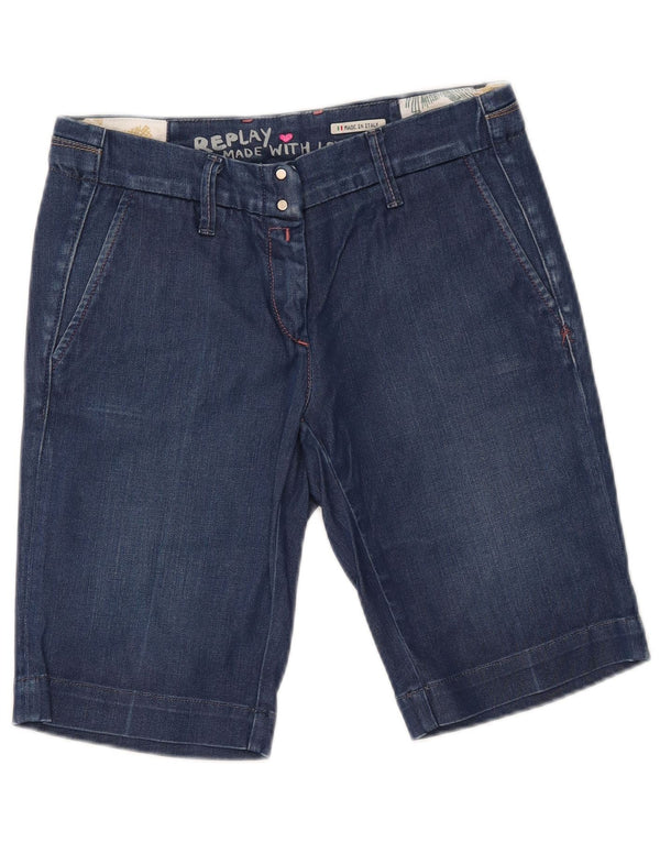 REPLAY Dame denimshorts W27 Small Blue Cotton