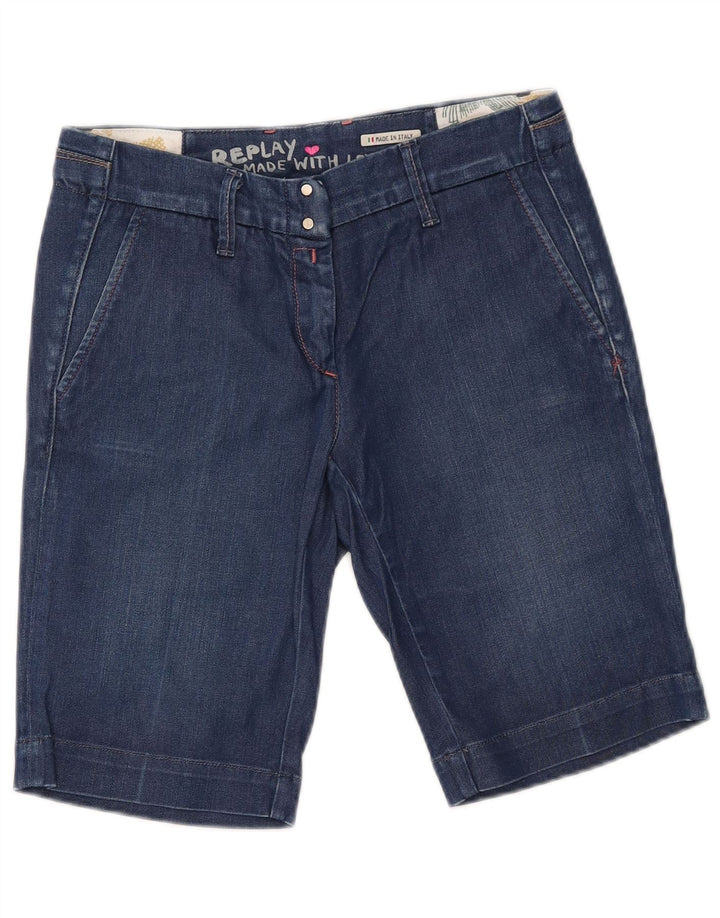 REPLAY Dame denimshorts W27 Small Blue Cotton