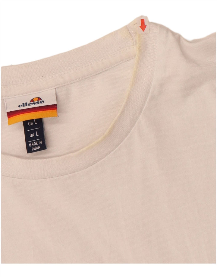 ELLESSE Herre Grafisk T-Shirt Top Stor Hvid