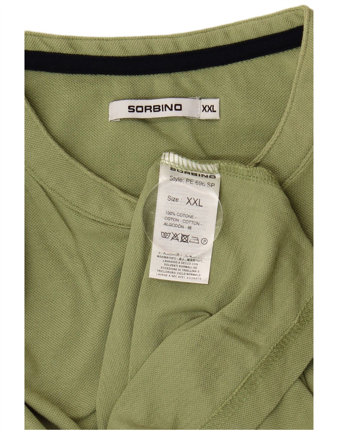 SORBINO Mens T-Shirt Top 2XL Green Cotton