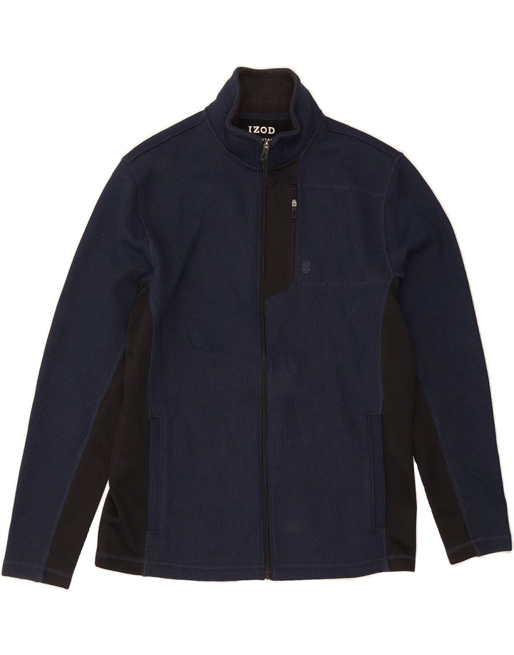 IZOD Mens Stretch Tracksuit Top Jacket Medium Navy Blue Colourblock Vintage Izod and Second-Hand Izod from Messina Hembry 