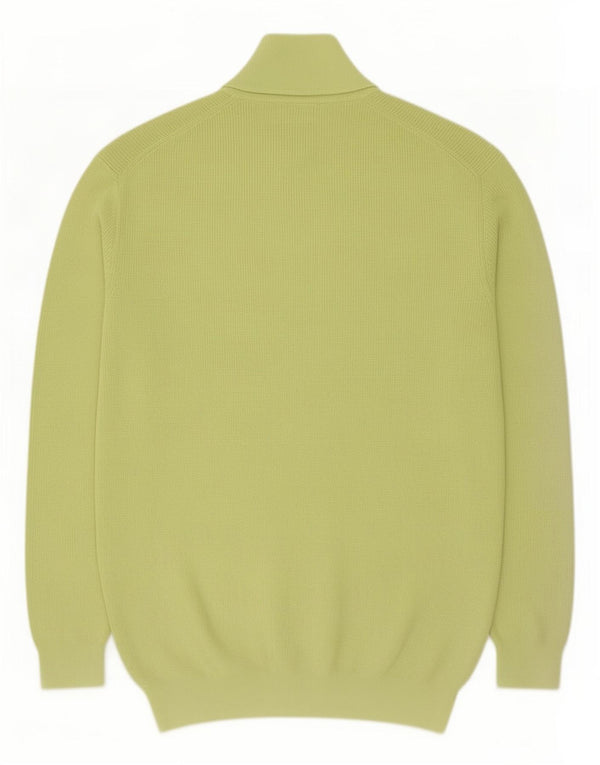 Massimo Dutti Herre Zip Neck Jumper Sweater XL Grøn Bomuld