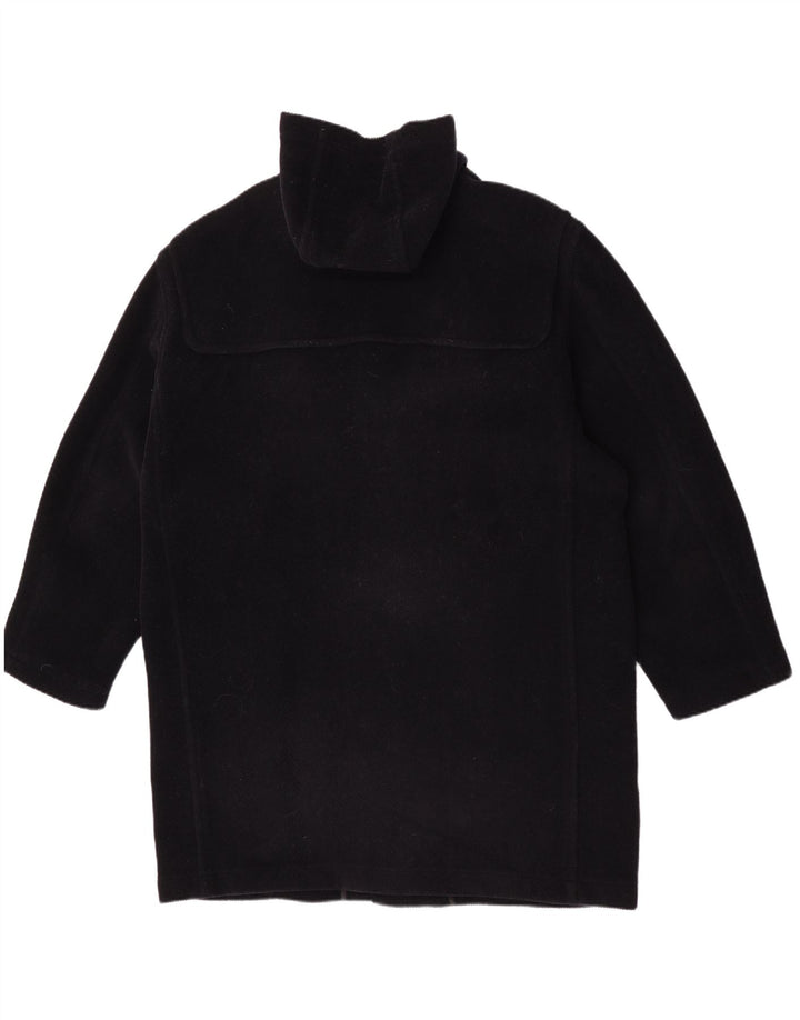 Nuovo Herre Hooded Duffle Coat IT 50 Large Black Wool