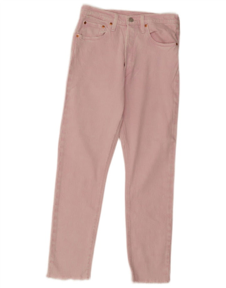 Levi's Dame 501 Straight Jeans W28 L28 Pink Bomuld