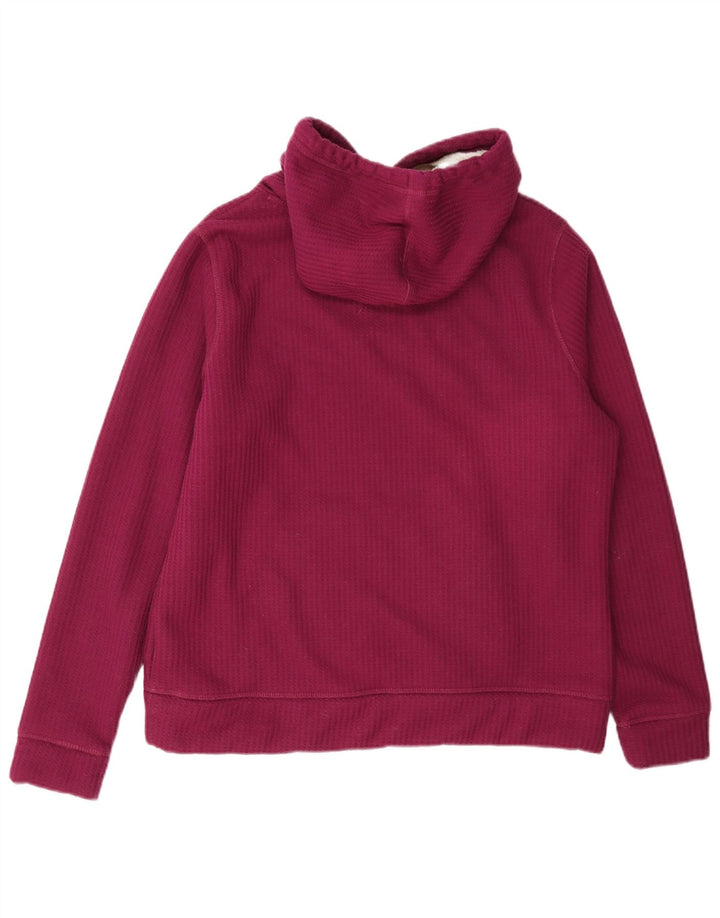 Weird Fish Dame Hoodie Jumper UK 16 Large Burgundy Polyester