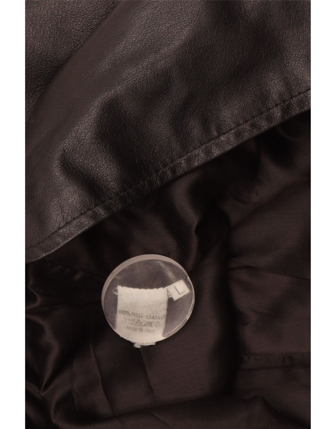 Vintage Dame Longline Læder Gilet UK 16 Large Black Læder