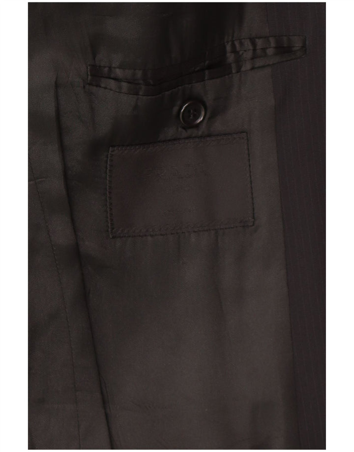 PRADA Herre 3-knap 2-delt jakkesæt IT 52 XL W34 L30 Sort Klassisk