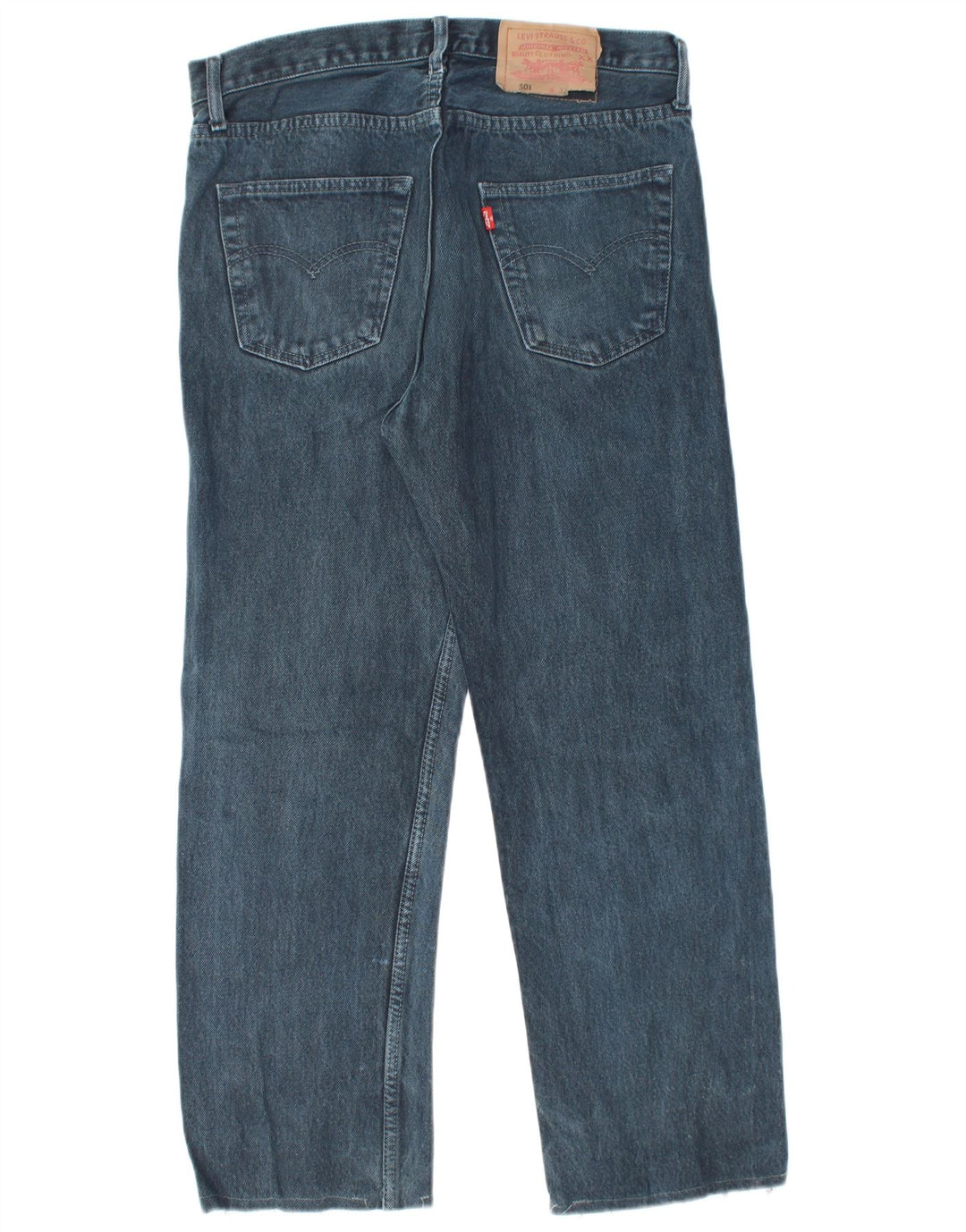 LEVI'S Herre 501 Straight Jeans W32 L25 Blå Bomuld