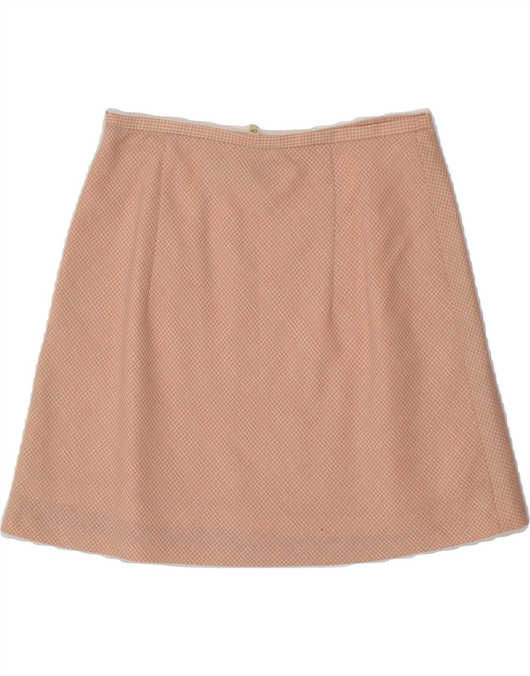 SUPERIOR Womens Mini Skirt IT 40 Small W26  Pink Houndstooth Wool Vintage Superior and Second-Hand Superior from Messina Hembry 