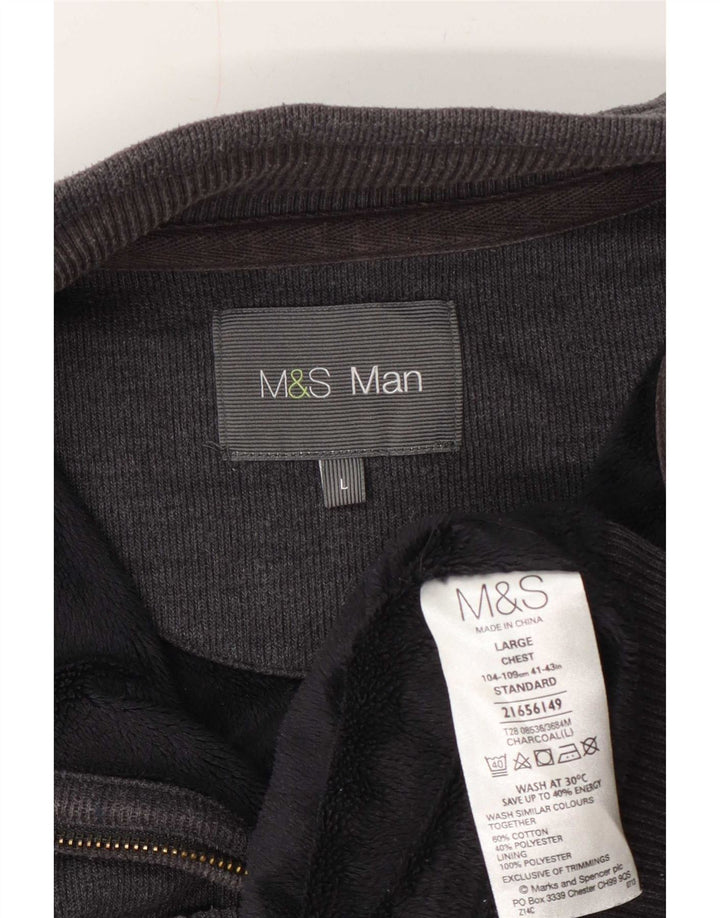 Marks & Spencer Herre træningsdragt Topjakke Stor Grå Bomuld