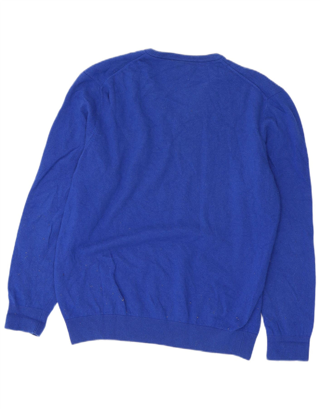 Lacoste Herre V-hals sweater str. 6 XL Blå Virgin Wool