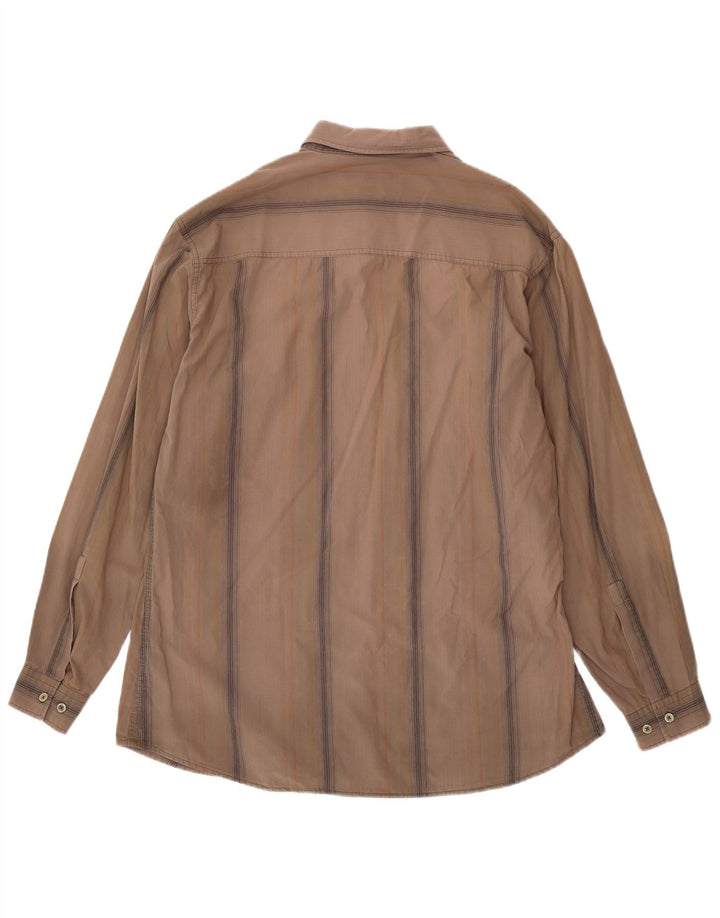 Marlboro Classics herreskjorte 2XL brunstribet bomuld