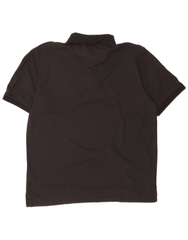 Izod Mens Polo Shirt XL Black Cotton