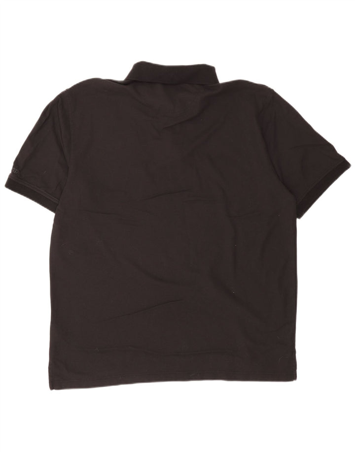Izod Mens Polo Shirt XL Black Cotton