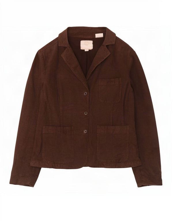 Timberland Dame 3-knaps Corduroy Blazer Jacket UK 18 XL Brun Bomuld