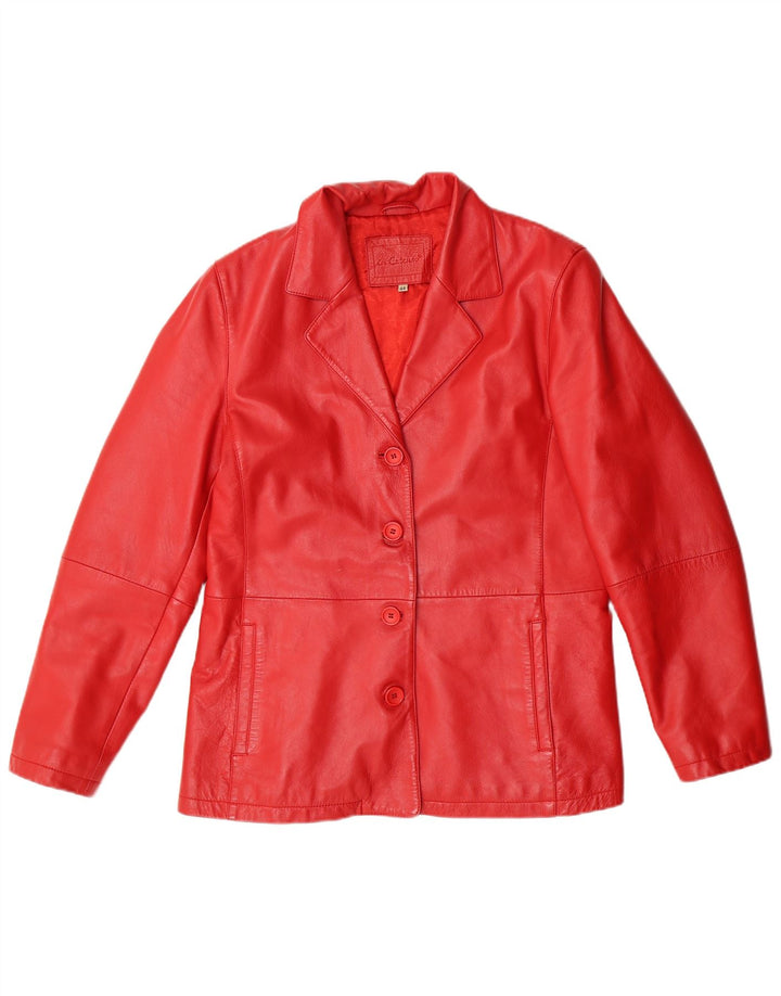 IN EXTENSO Dame Læderjakke IT 44 Medium Rødt Læder