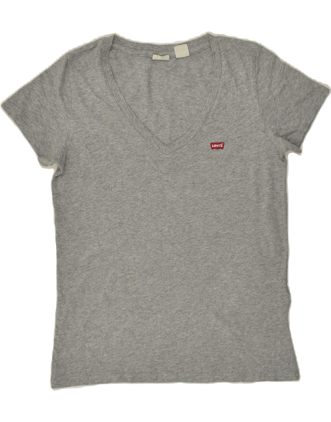 LEVI'S Womens T-Shirt Top UK 10 Small Grey Cotton Vintage Levi's and Second-Hand Levi's from Messina Hembry 