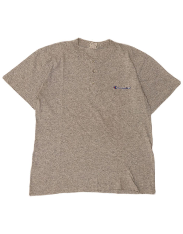 Champion Herre T-Shirt Top Medium Grå Bomuld