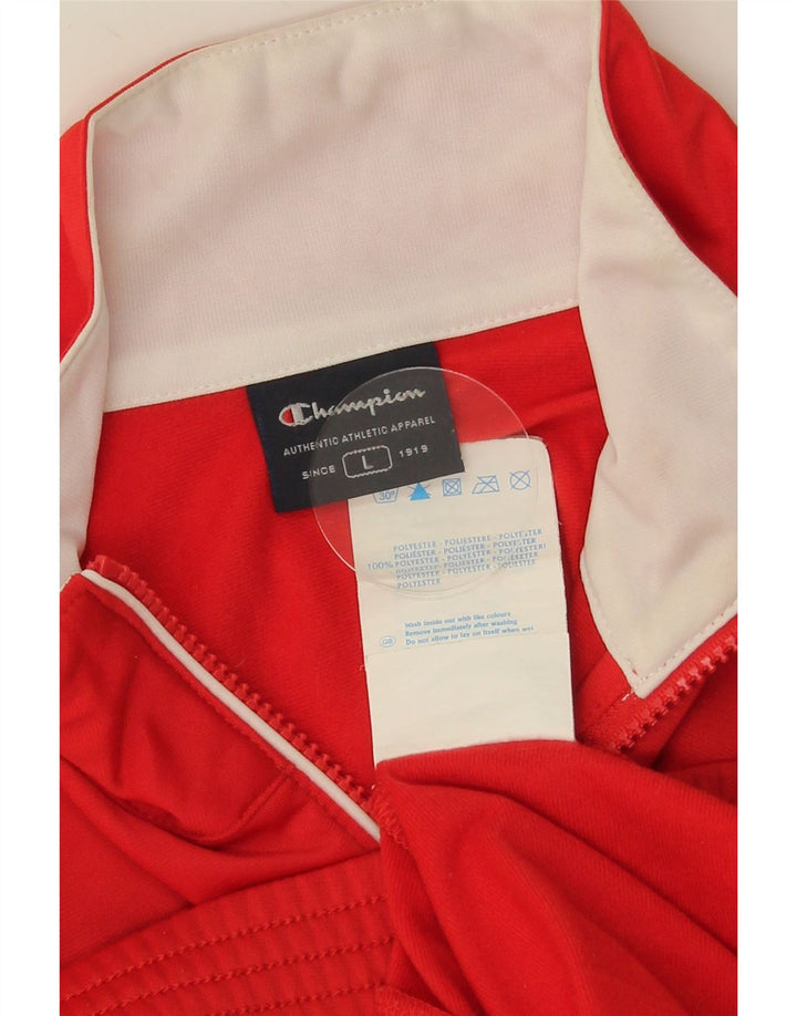 CHAMPION Træningsdragt til mænd Topjakke Stor Rød Colourblock Polyester