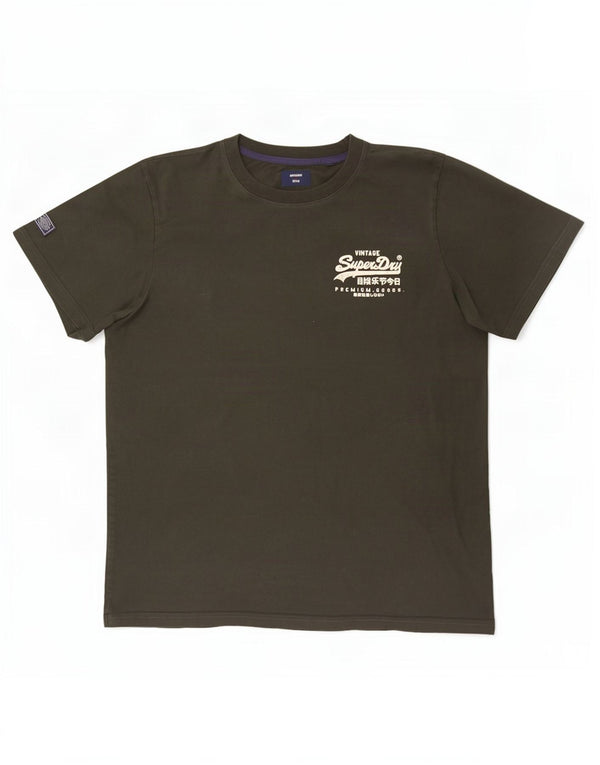 Superdry Grafisk T-shirt top til mænd 3XL grøn bomuld