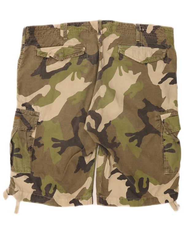 Aeronautica Militare Herre Cargo Shorts IT 54 2XL W40 Khaki Camouflage