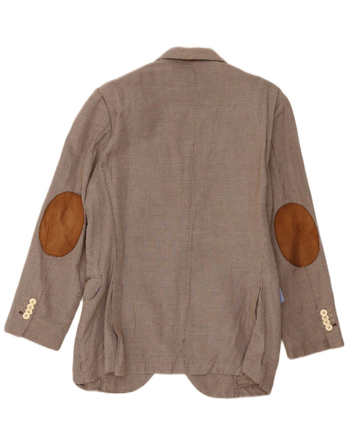 Massimo Dutti Herre 2-knaps blazerjakke EU 50 Medium Brown Houndstooth