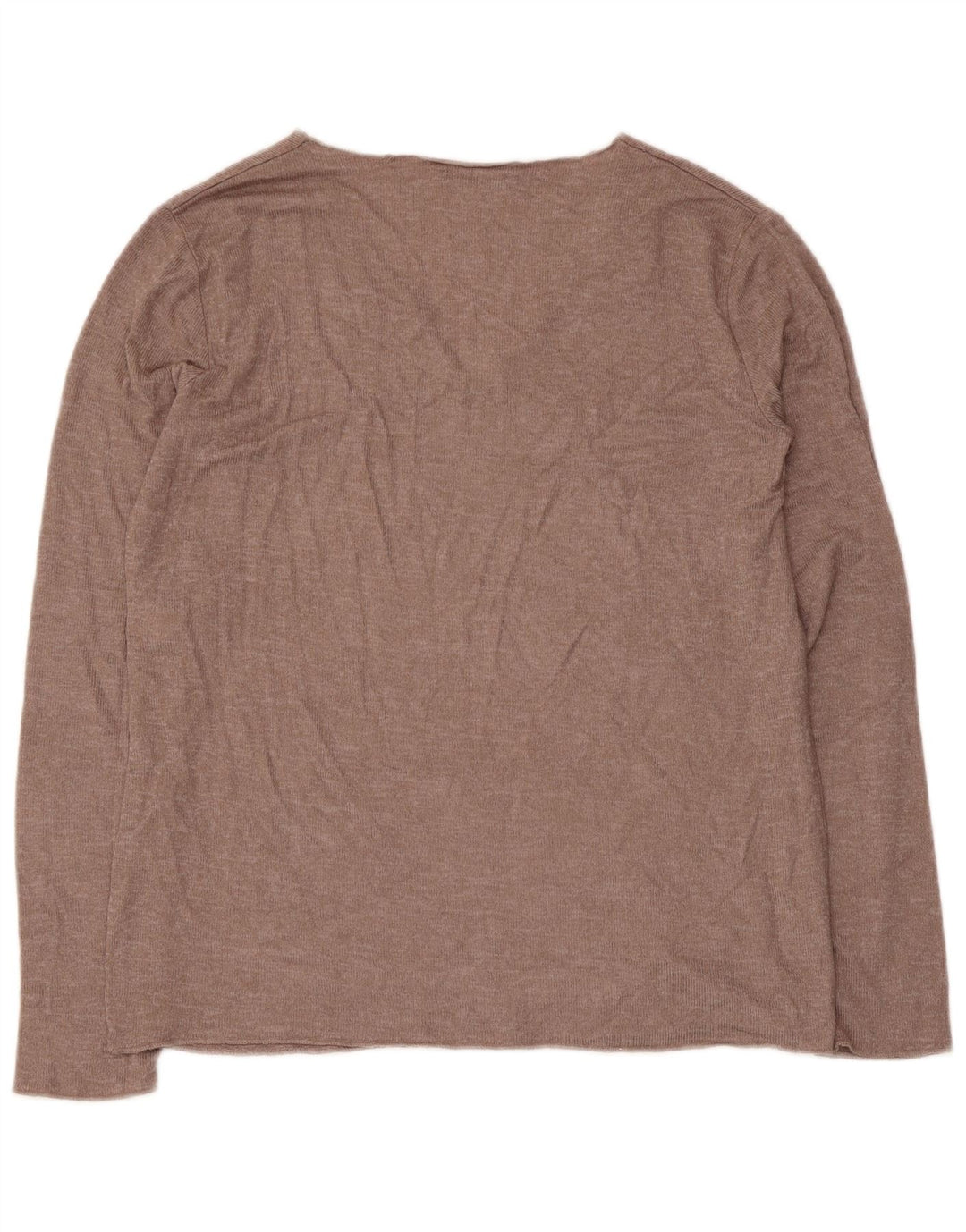 Zara Dame Bluse Top UK 14 Stor brun viskose