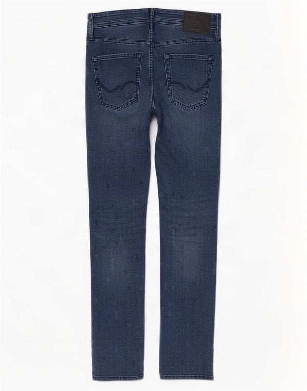 Jack & Jones Herre GLENN Slim Jeans W29 L30 Marineblå Bomuld