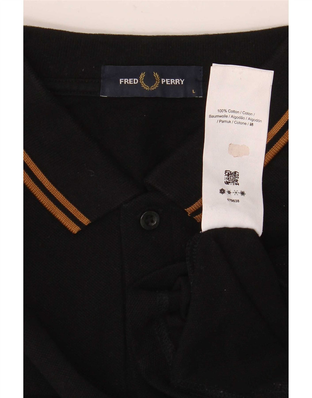 Fred Perry Herre poloshirt Stor sort bomuld