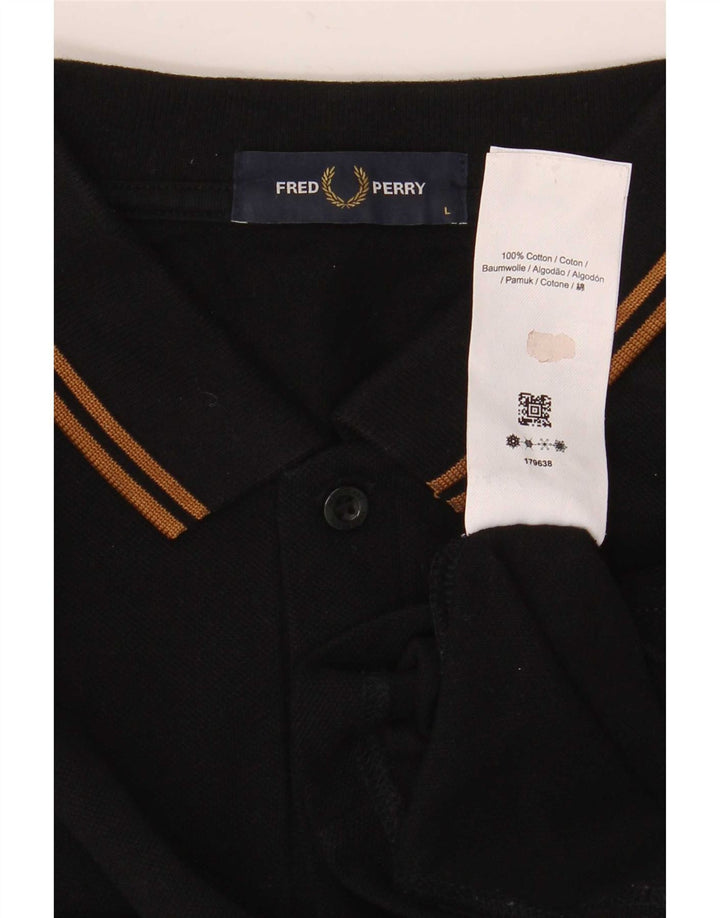 Fred Perry Herre poloshirt Stor sort bomuld