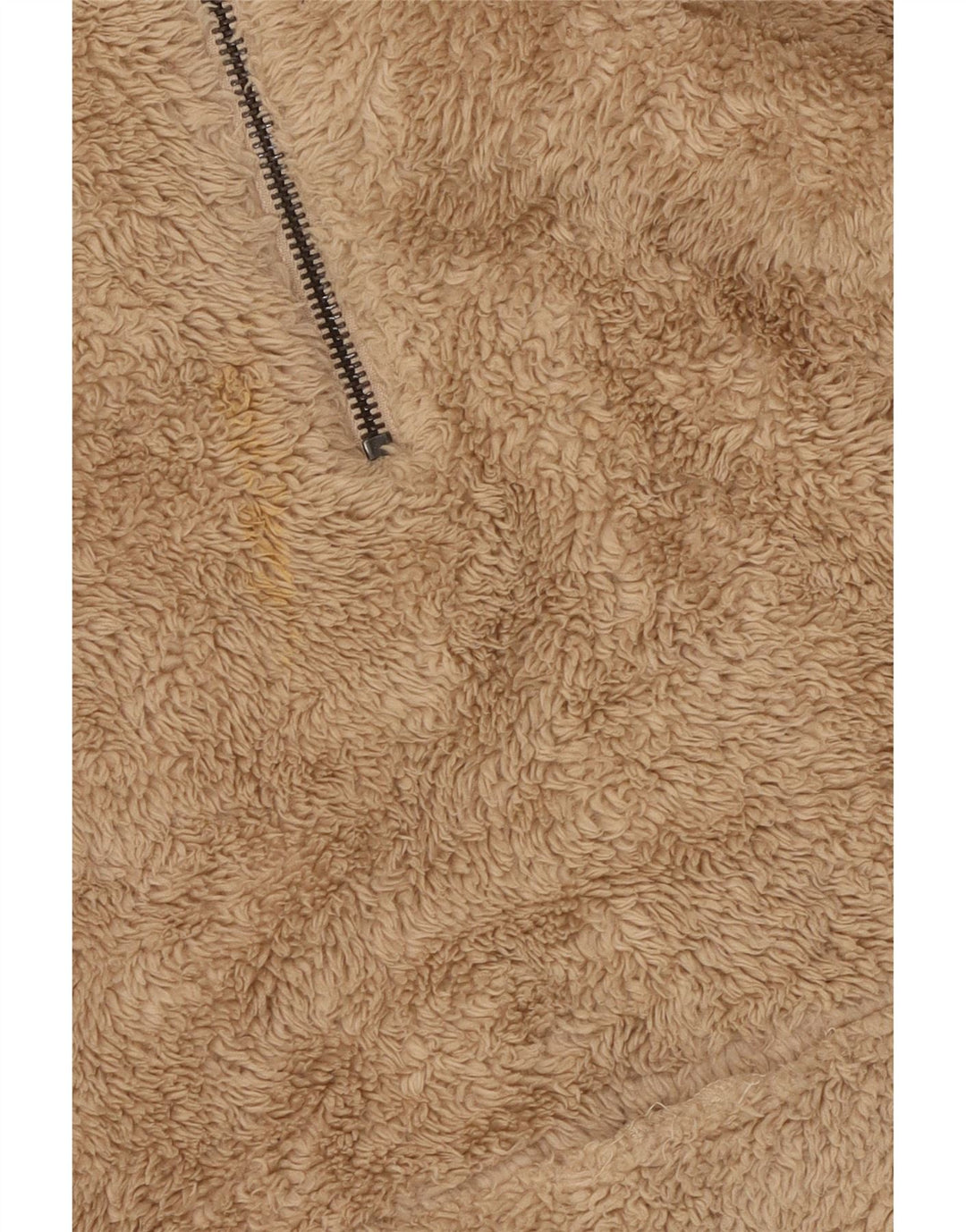 ZARA fleecetrøje med hætte til mænd, stor beige