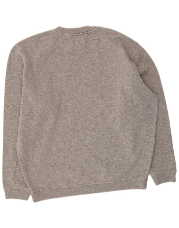 James Pringle Sweatshirt-trøje til mænd, stor grå flækket bomuld