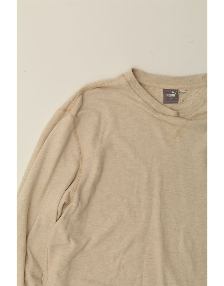 PUMA Mens Top Long Sleeve Large Beige Cotton Vintage Puma and Second-Hand Puma from Messina Hembry 