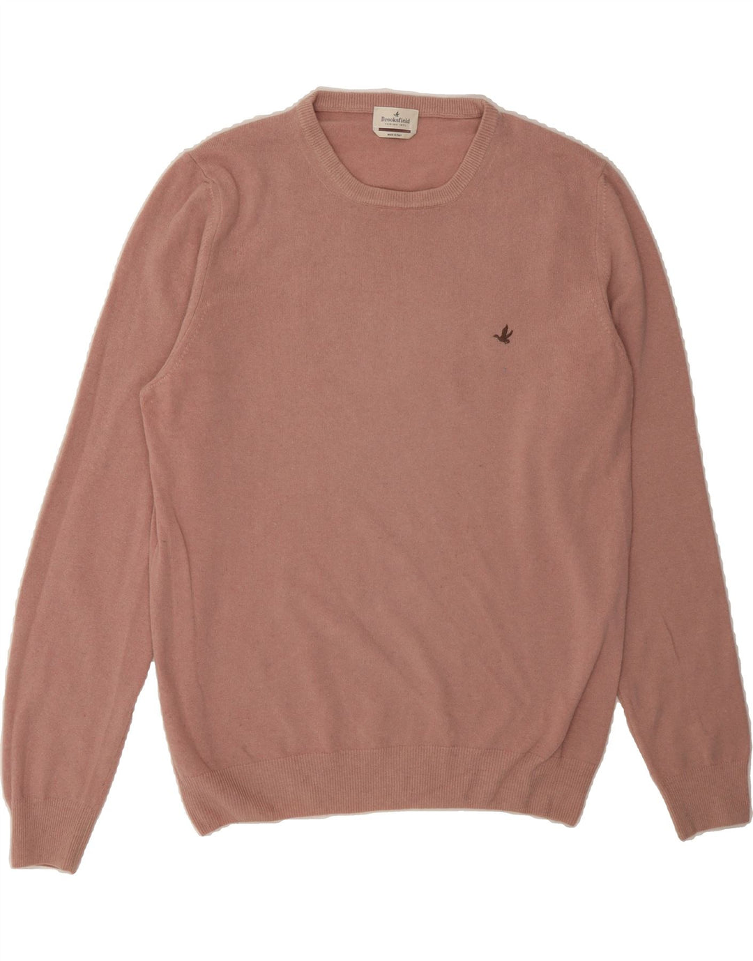 BROOKSFIELD Mens Crew Neck Jumper Sweater IT 52 Large Pink Vintage Brooksfield and Second-Hand Brooksfield from Messina Hembry 