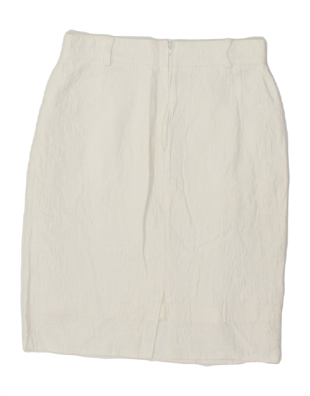 VINTAGE Womens Straight Skirt IT 42 Medium W26 White Vintage Vintage and Second-Hand Vintage from Messina Hembry 